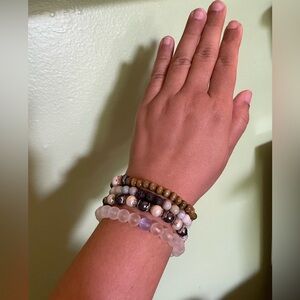 Set of 4 boho beaded bracelets
